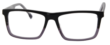 Safari Men Afro Motif Eyeglasses: Fela - Black Grey - SpecSMART Eye Clinic (Front View)